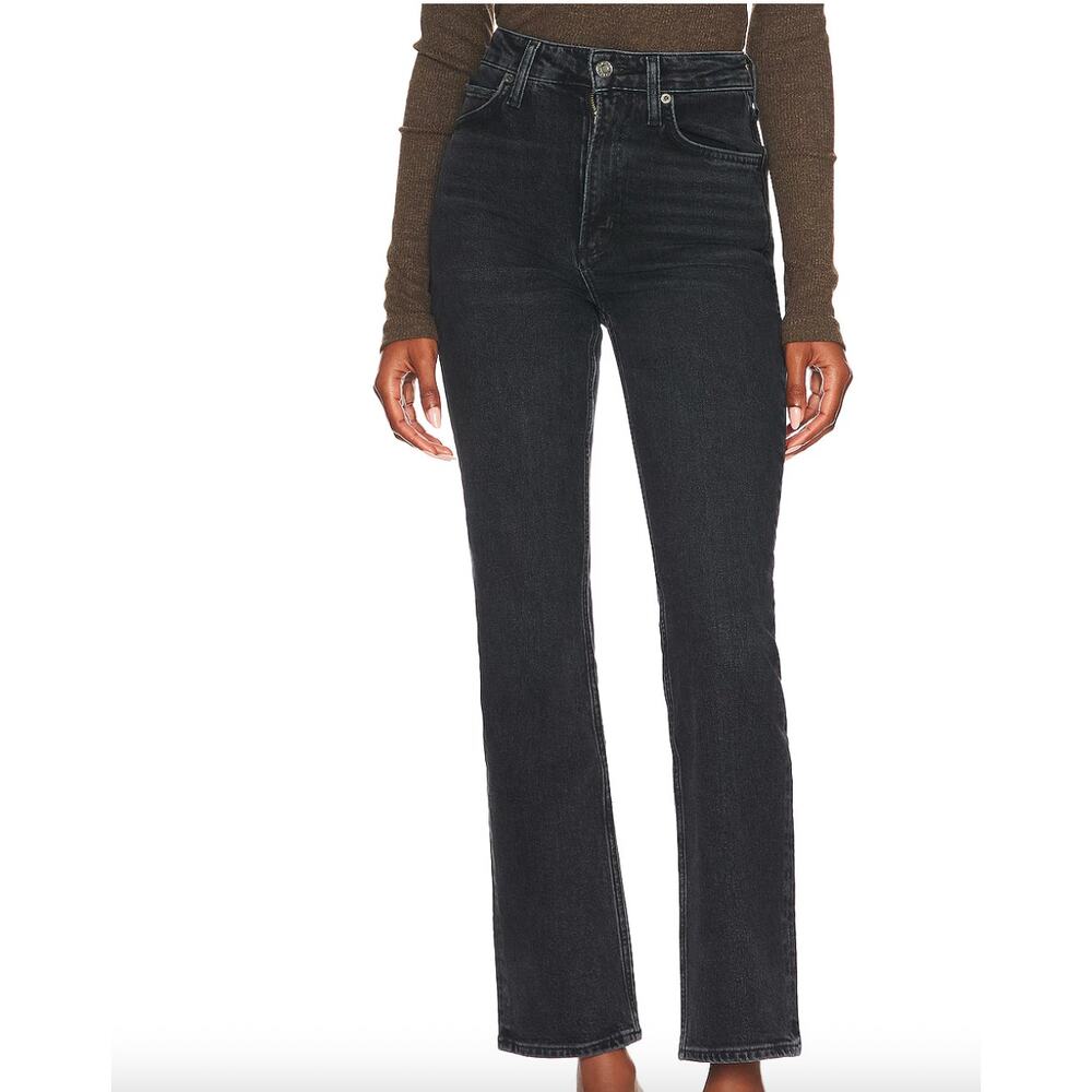 AGOLDE Women's Vintage High Rise Bootcut Jeans In Technique Black Size 24